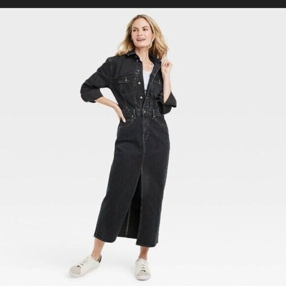 Universal Thread Black Long Sleeve Dress